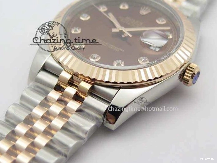 Noob Dial RG Brown Diam 41mm On Jubilee Wrapped Best Bezel Fluted DateJust 126303 Edition 1:1 A3235 Bracelet 1221